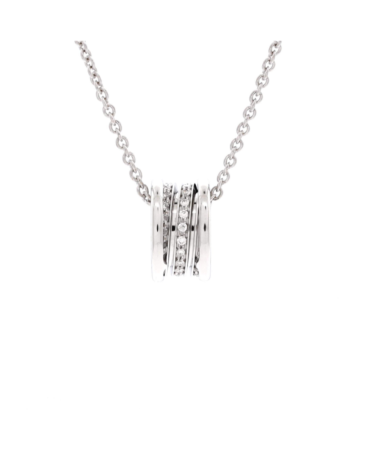 B.Zero1 Pendant Necklace - 18k white gold