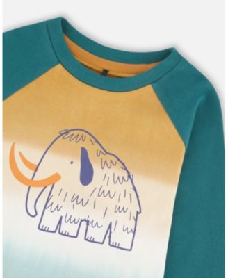 Baby Boys Cotton Jersey Raglan Sleeve T-Shirt Forest Green