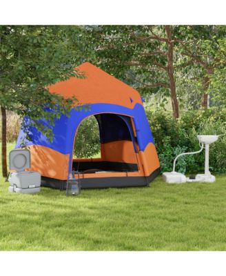 kleankin Portable Camping Sink Hand Wash Station Basin with 4.5 Gallon Tank 6.3 Gallon Recovery Tank & Soap Dispenser for RV,Outdoor,Indoor, HDPE, White