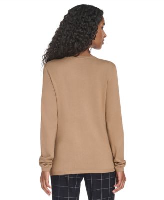 Women's V-Neck Cable Sweater