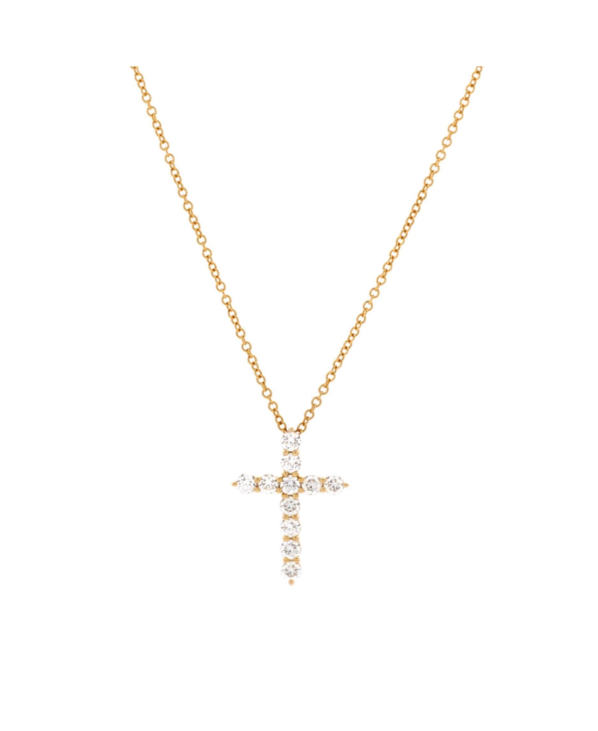 Pre-Owned Tiffany & Co. Cross Pendant Necklace - 18k yellow gold