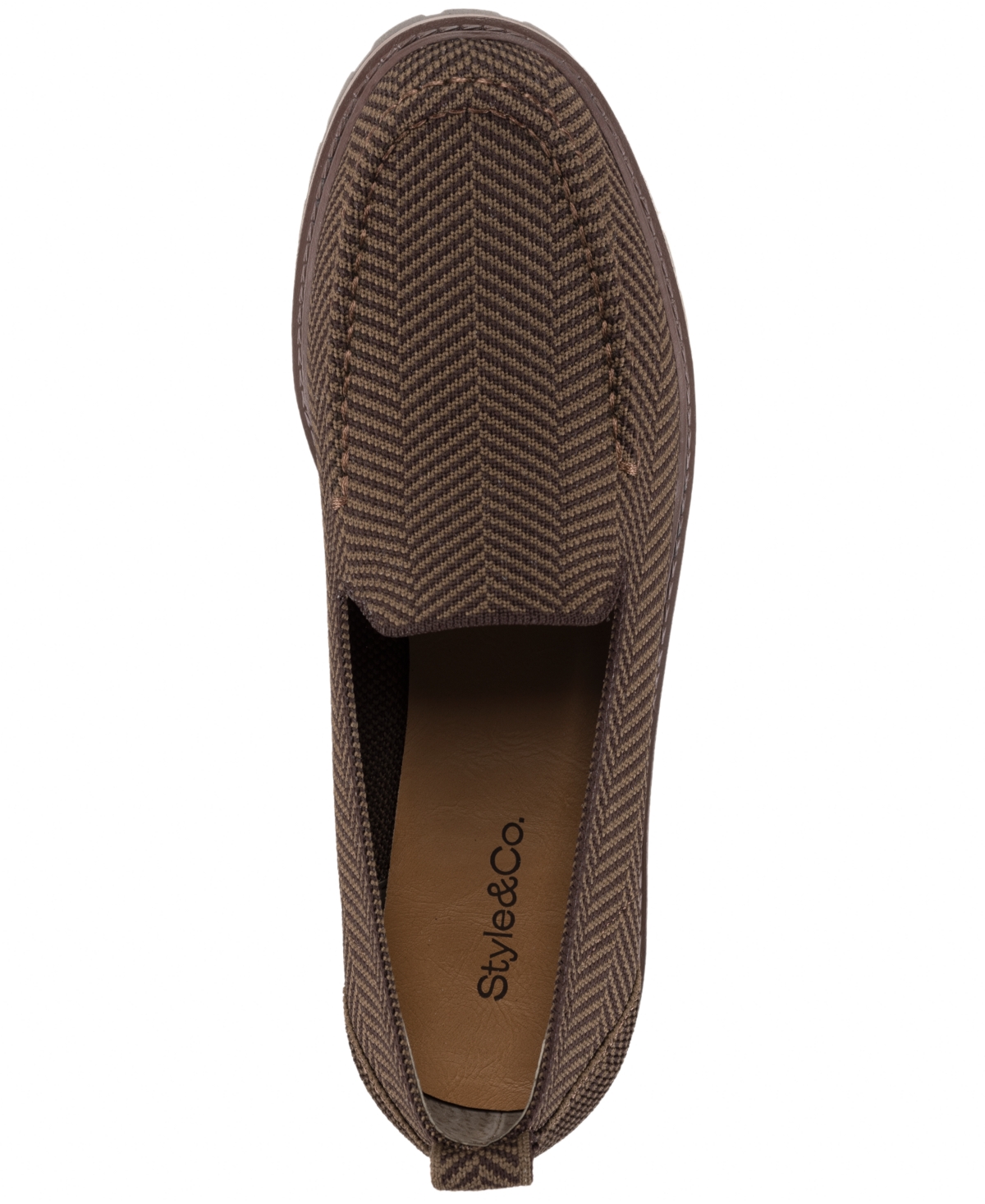 Style & Co Women's Wyattt Lug Sole Loafers, Macy's Exclusive In Brown