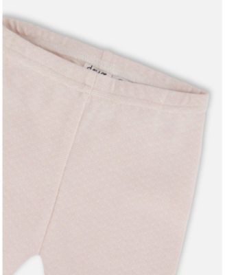 Baby Girl Bi-Material Dress and Leggings Set Old Pink - Baby