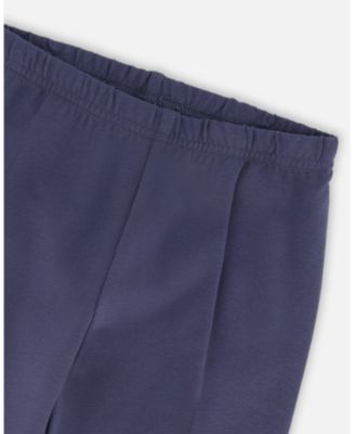 Toddler Girls Cotton Leggings Navy Blue with Hearts - Toddler|Child