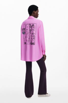 Women's Oversized comic strip shirt