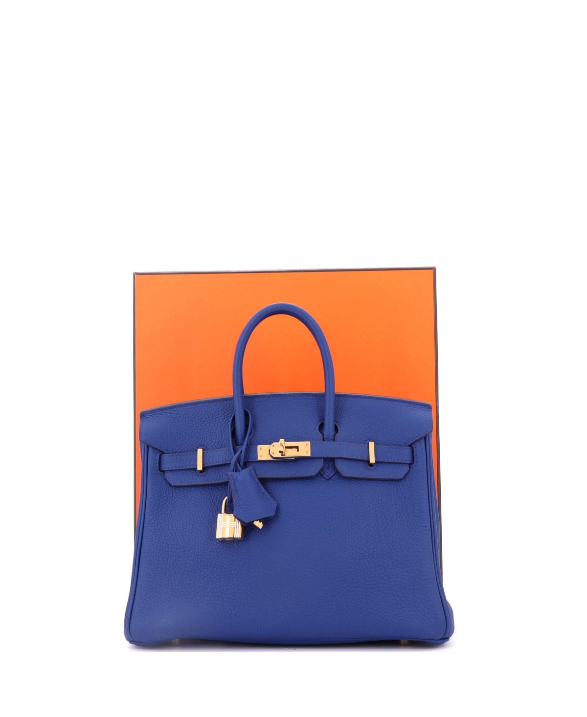 Pre-Owned Hermes Birkin 25 Handbag Togo with Gold Hardware