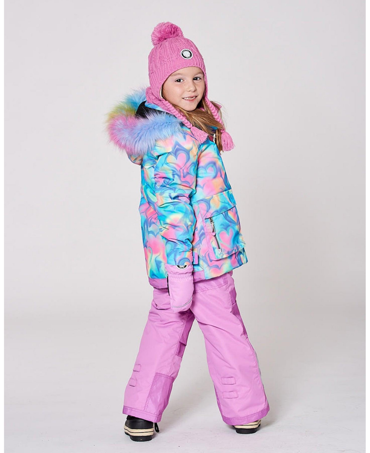 Deux par Girl Two-Piece Play Snowsuit Purple