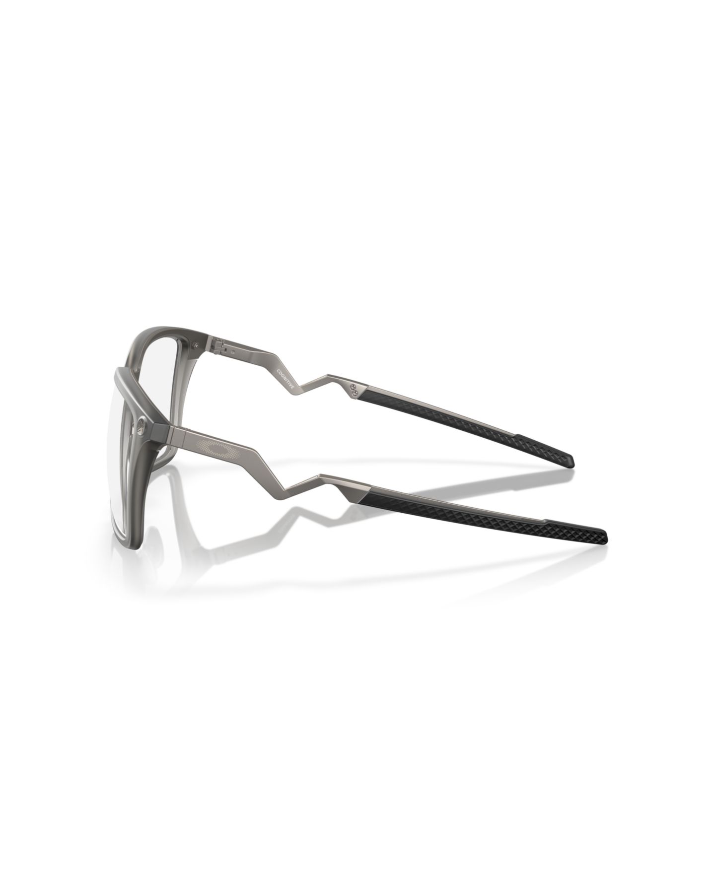 Мужские очки Celine Oakley Man Rectangle Titanium OX8162 Cognitive Eyeglasses, цвет: Атласный серый дымчатый — фото 4