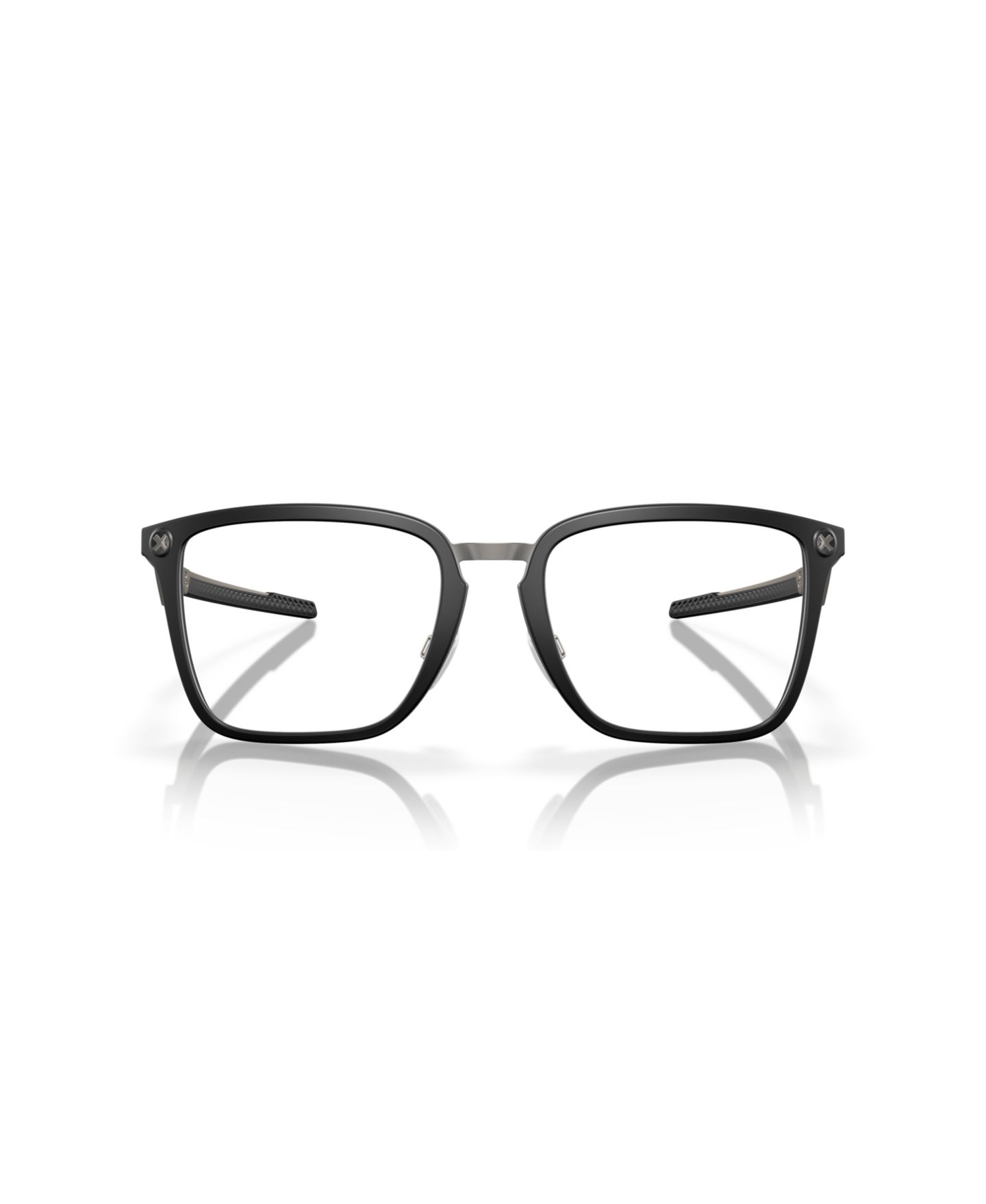 Мужские очки Celine Oakley Man Rectangle Titanium OX8162 Cognitive Eyeglasses, цвет: Атласный серый дымчатый — фото 7