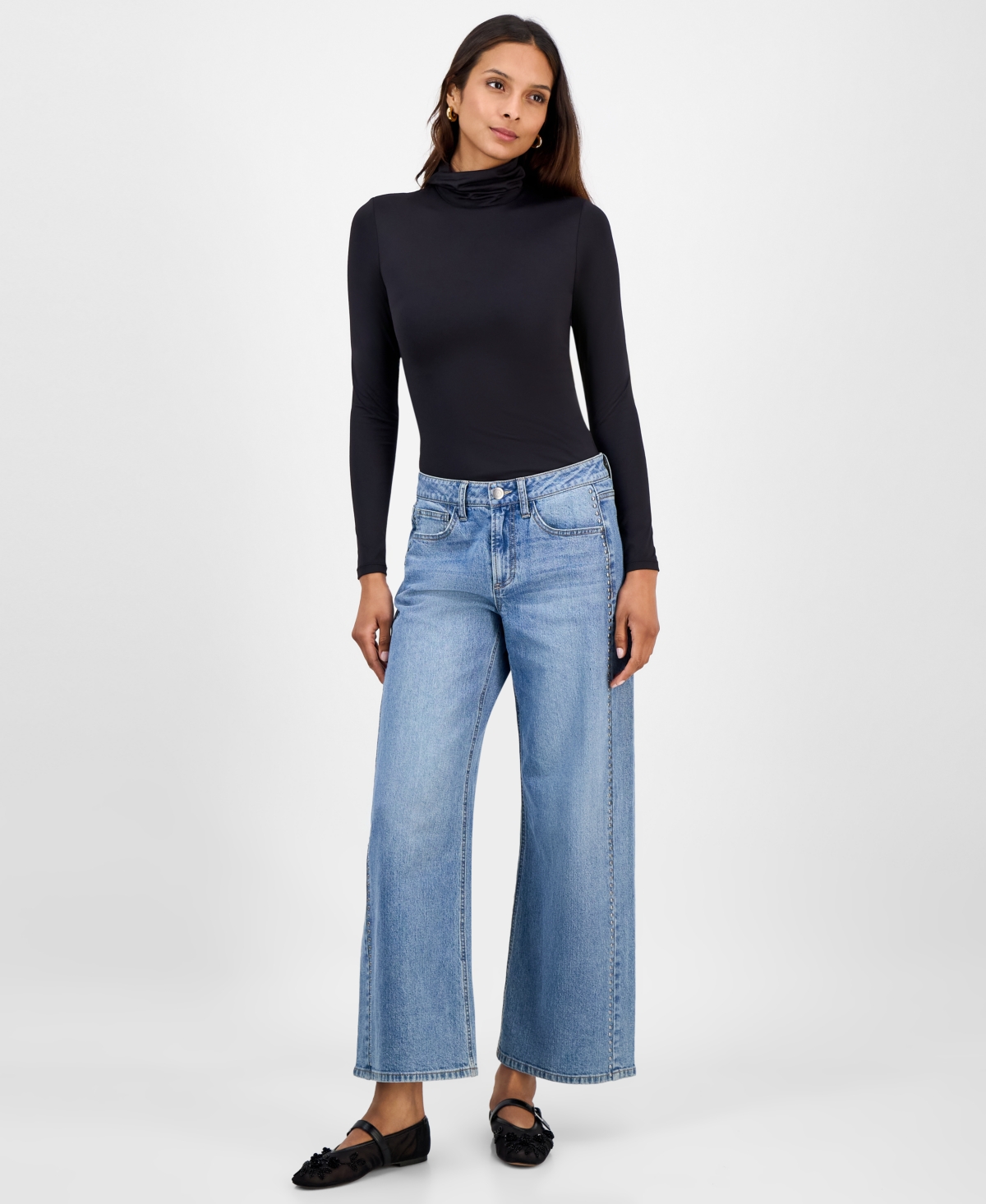 And Now This Women's Second Skin Turtleneck Top, Macy's Exclusive In Black