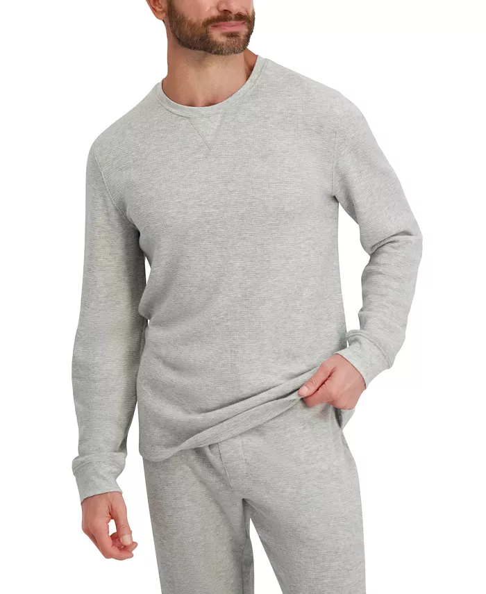 Men's Waffle Crew Neck Sleep Set - thumbnail 2