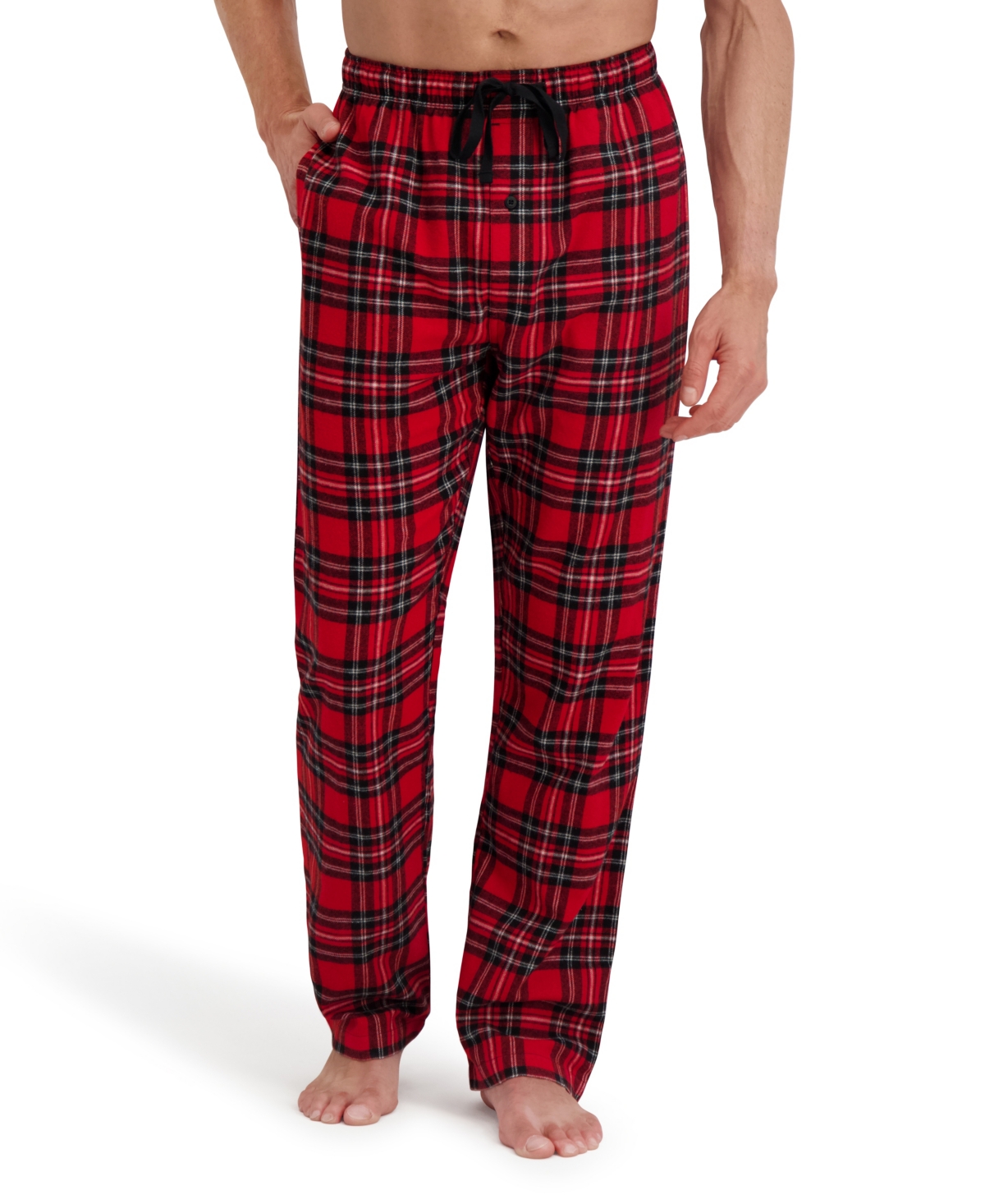 Hanes Men's Flannel Drawstring Sleep Pants In Multi