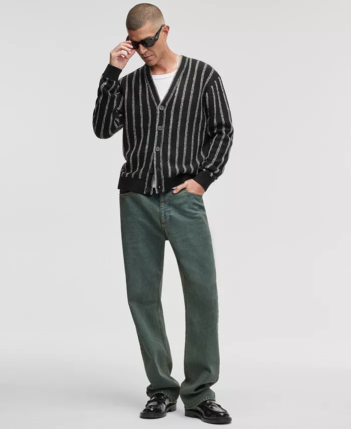 Men's Relaxed-Fit Striped Sport Cardigan - thumbnail 2