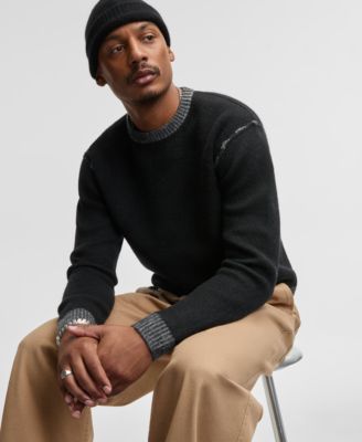 Men's Contrast Trim Sweater, Macy's Exclusive