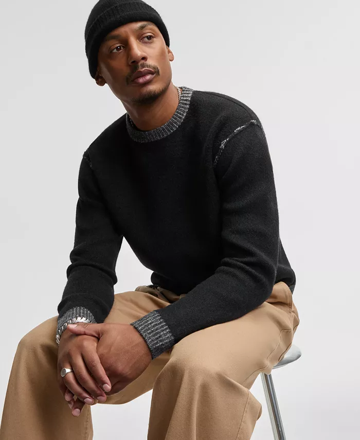 Men's Contrast Trim Sweater - thumbnail 8