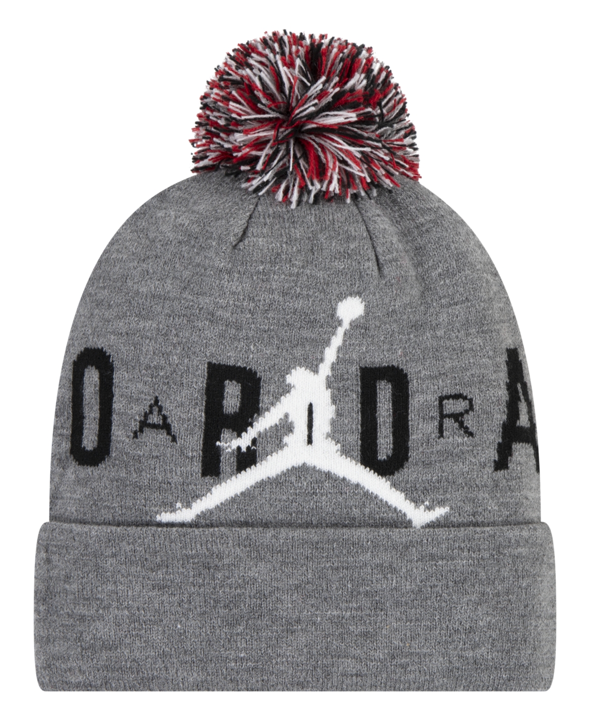 Jordan Big Kids 2-piece Pom Beanie And Gloves Set In Gray