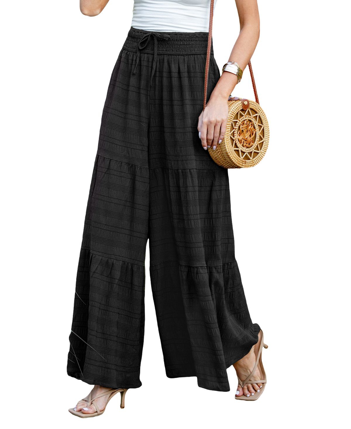 Women's Wind Down Black Pants - Black