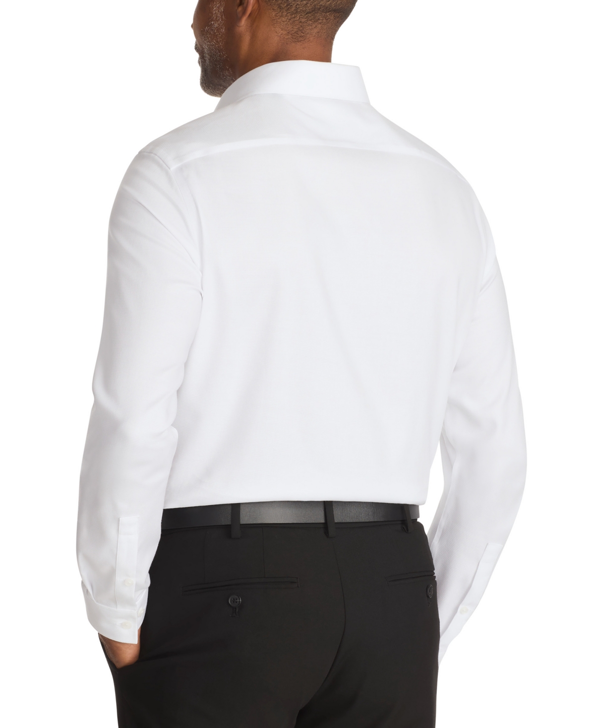 Michael Kors Cotton Stretch Botanical Print Slim Fit Button Down Shirt In White