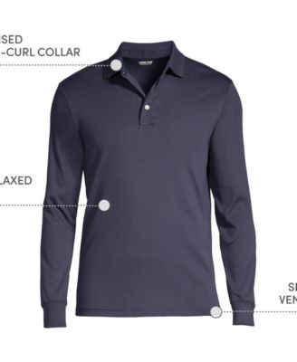 Big & Tall Long Sleeve Supima Interlock Polo Shirt