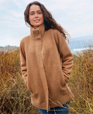Women's Petite Boucle Fleece Coat