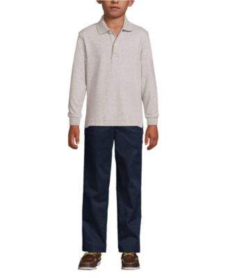 Girls Long Sleeve Interlock Polo Shirt