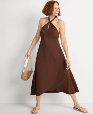 cotton floral summer dresses Ana Dress in Ditsy Cobalt S anniversary gift size-chart:clothing Color:DESERT SAGE Swuxness Long Dresses for