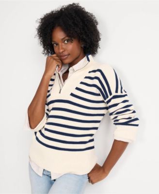 Women's Drifter Cotton Quarter Zip Pullover Sweater