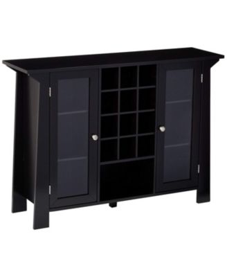 Matanuska Wood Buffet Bar Cabinet with Wine Storage (Black)