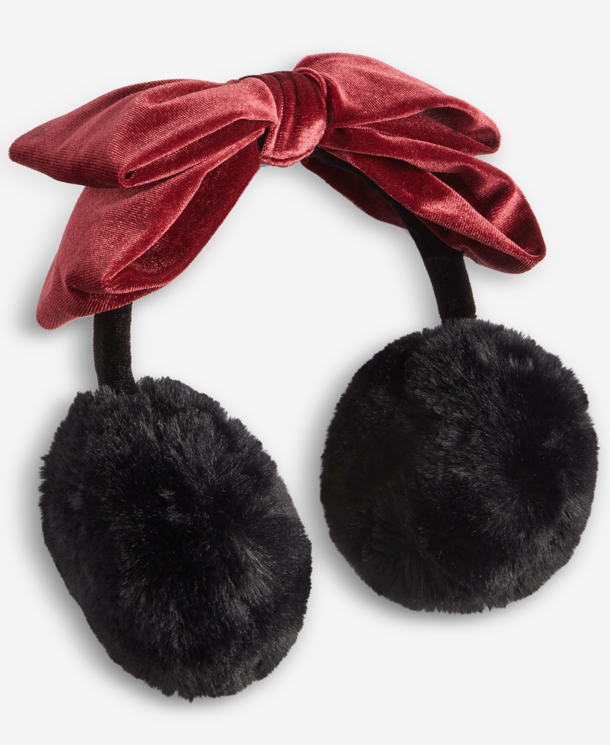 Inc International Concepts Velvet Bow Earmuff Gift Box, Macy's Exclusive In Red