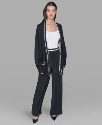 Women's Patch Button Front Cardigan Sweater