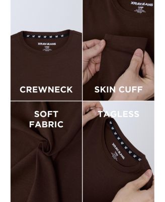 3 Pack Kids And Boys Basic Long Sleeve Crewneck T-Shirts