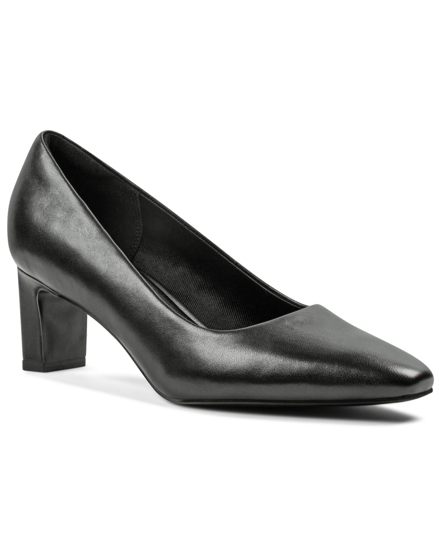 Женские туфли Rockport Merida Block Heel Pumps, цвет: Чёрный кожаный — фото 1