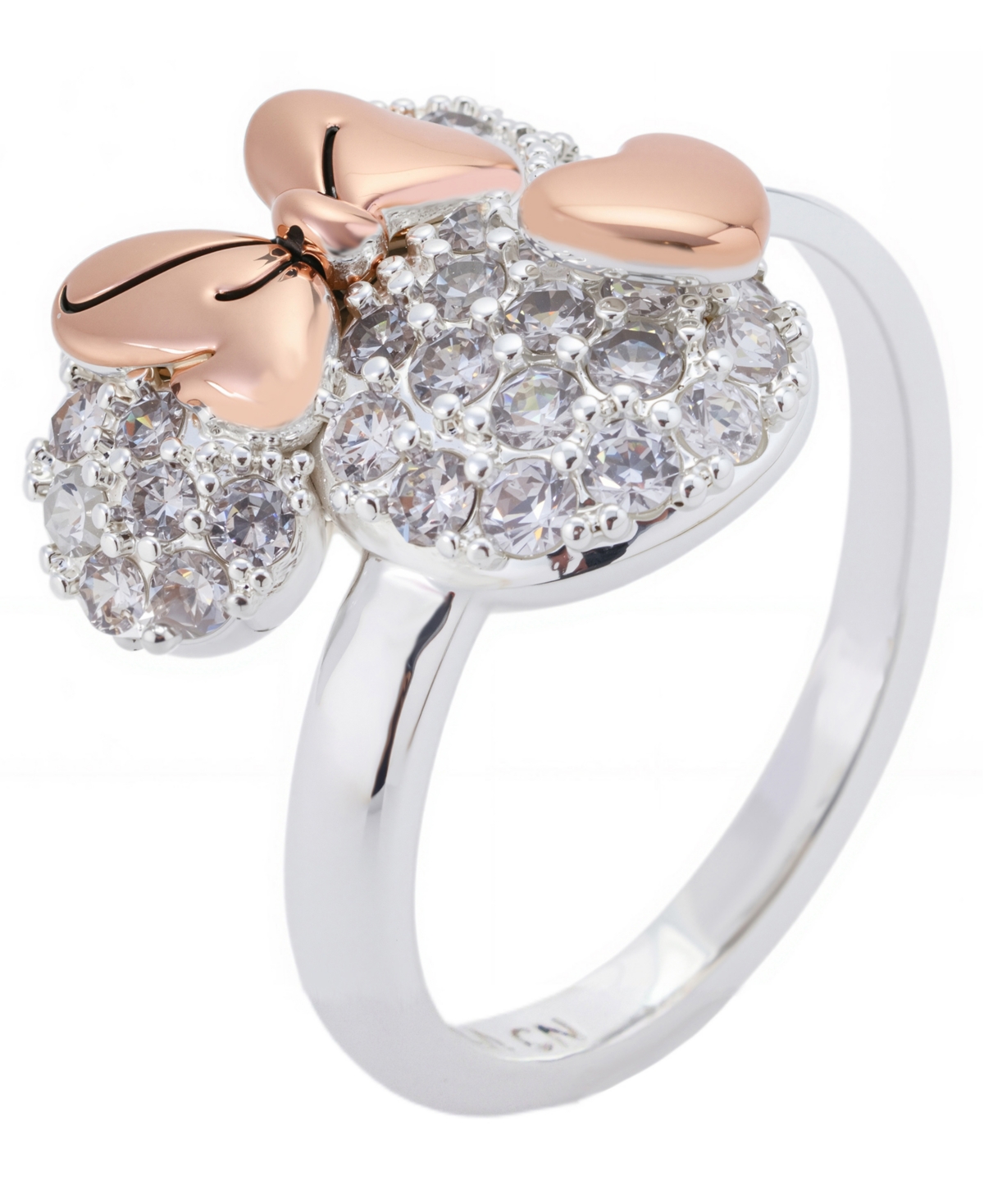Disney Cubic Zirconia Minnie Heart Ring In Multi