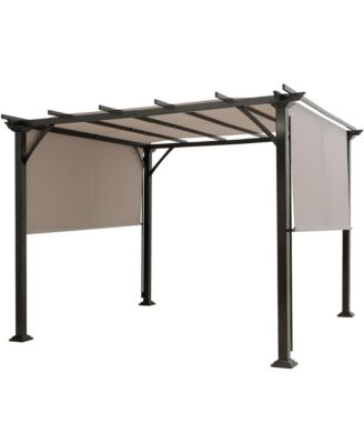 10' X 10' Pergola Kit Metal Frame Gazebo &Canopy Cover Patio Furniture Shelter