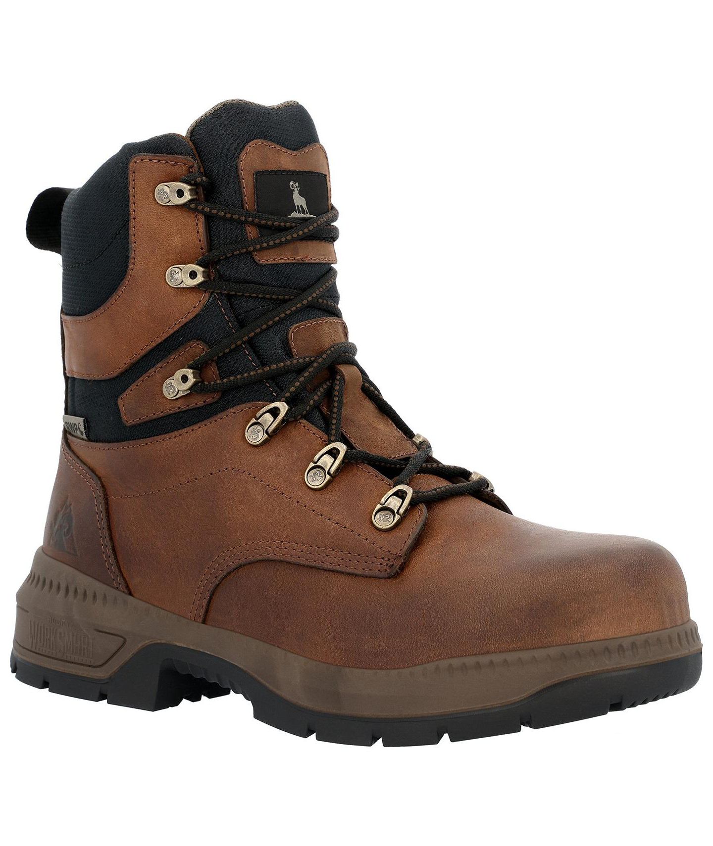 Мужские ботинки ROCKY Worksmart 8" Composite Toe Work Boot, цвет: Crazy Horse — фото 1