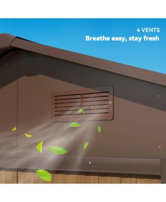 8' x 6' Storage Shed Garden Tool House w/ Vents Doors