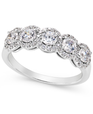 image of Five-Stone Diamond Band (1 ct. t.w.) in 14k White Gold
