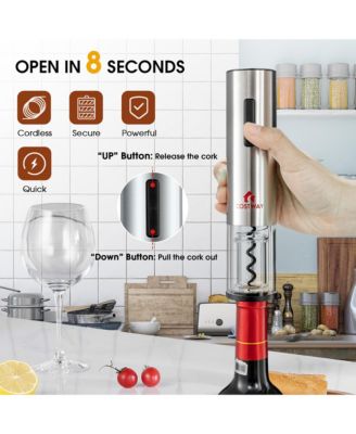 6 in 1Electric Wine Bottle Opener Set Rechargeable Cordless Corkscrew Opener Set