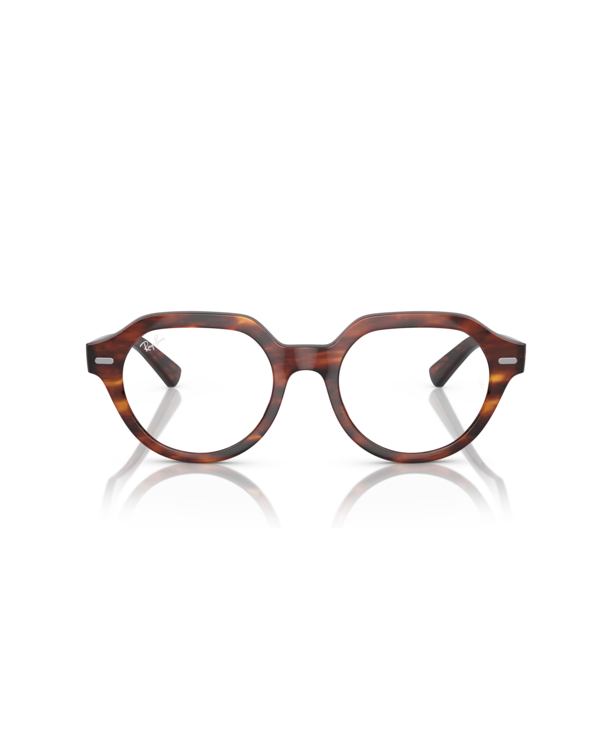 Ray Ban Ray-ban 51mm Square Optical Glasses In Brown