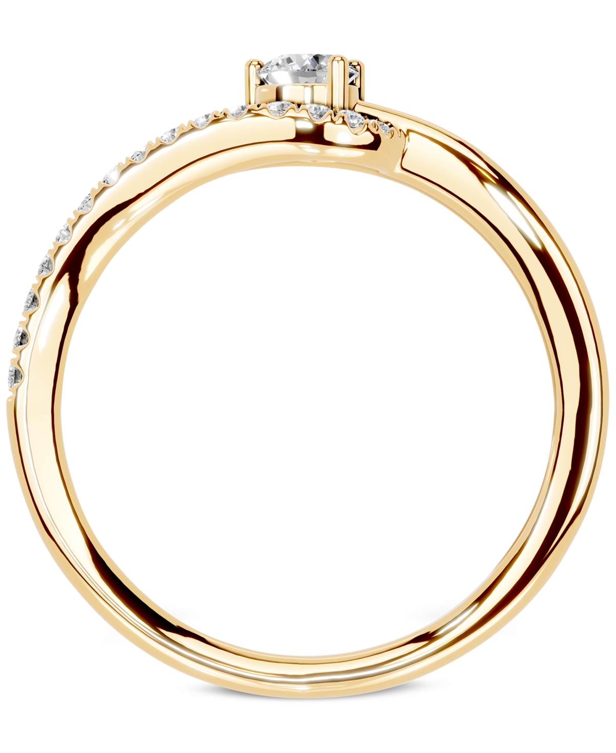 Macy's Diamond Engagement Ring (1/4 Ct. T.w.) In 14k Yellow Gold In Gold