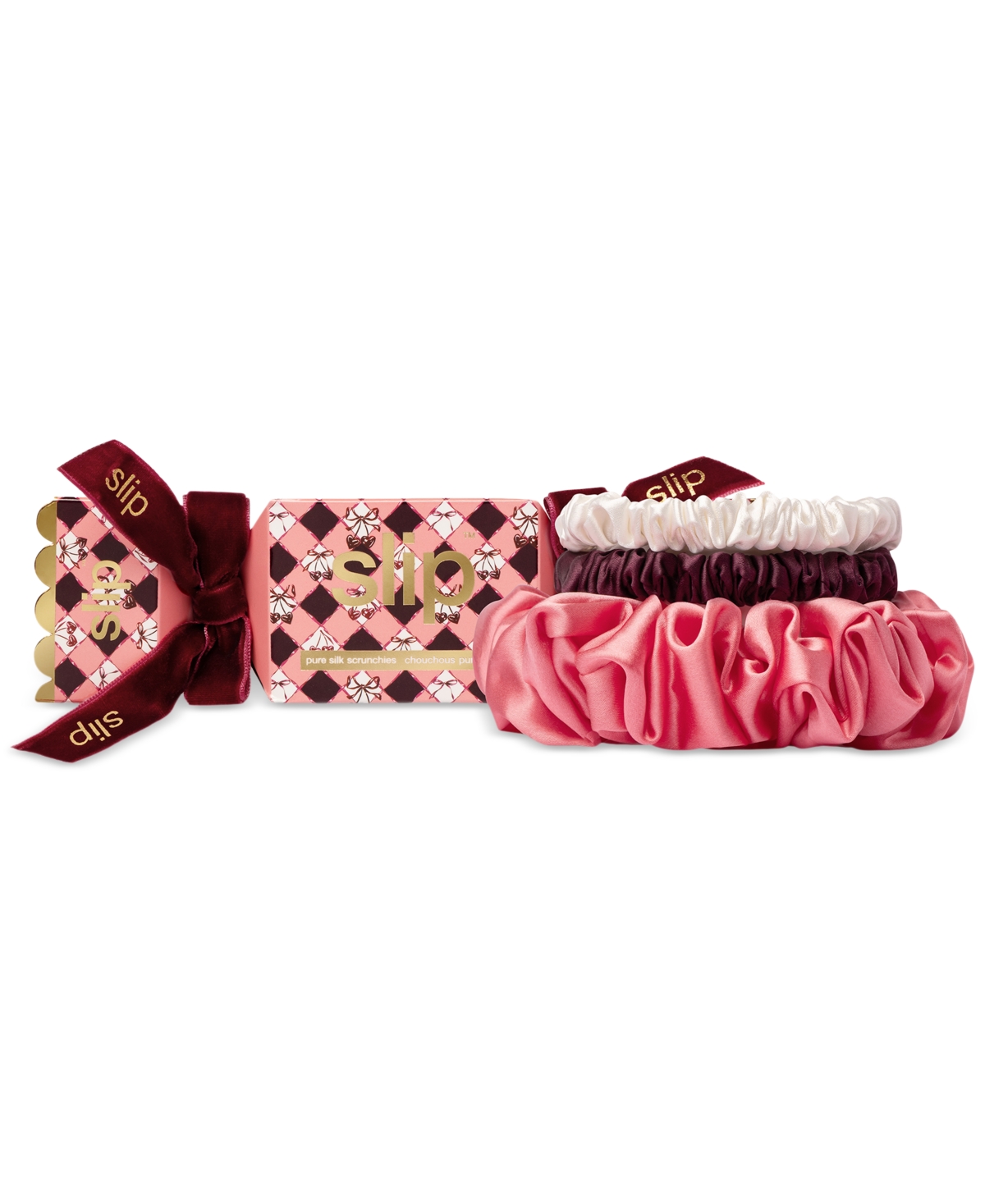 Slip 4-pc. Sweetheart Assorted Scrunchies And Set In Pink