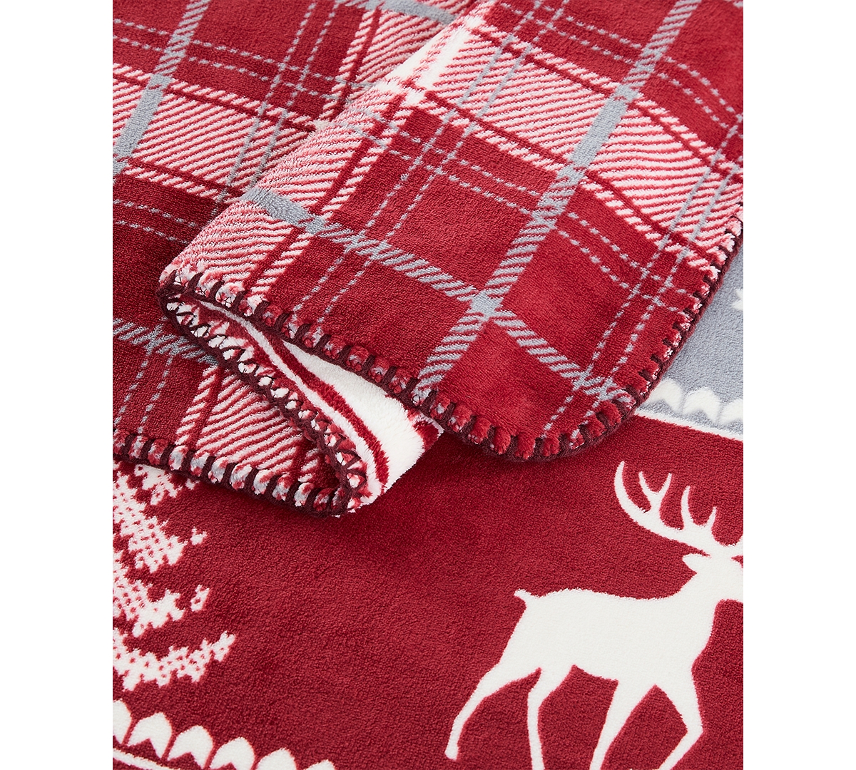 Weatherproof Reversible Plaid Throw, 50" X 70" In Multi