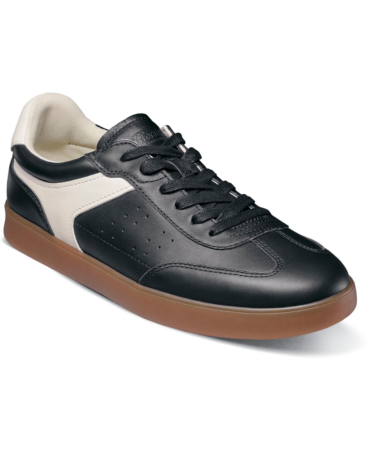 Florsheim Pace T-toe Low Top Leather Sneaker In Black