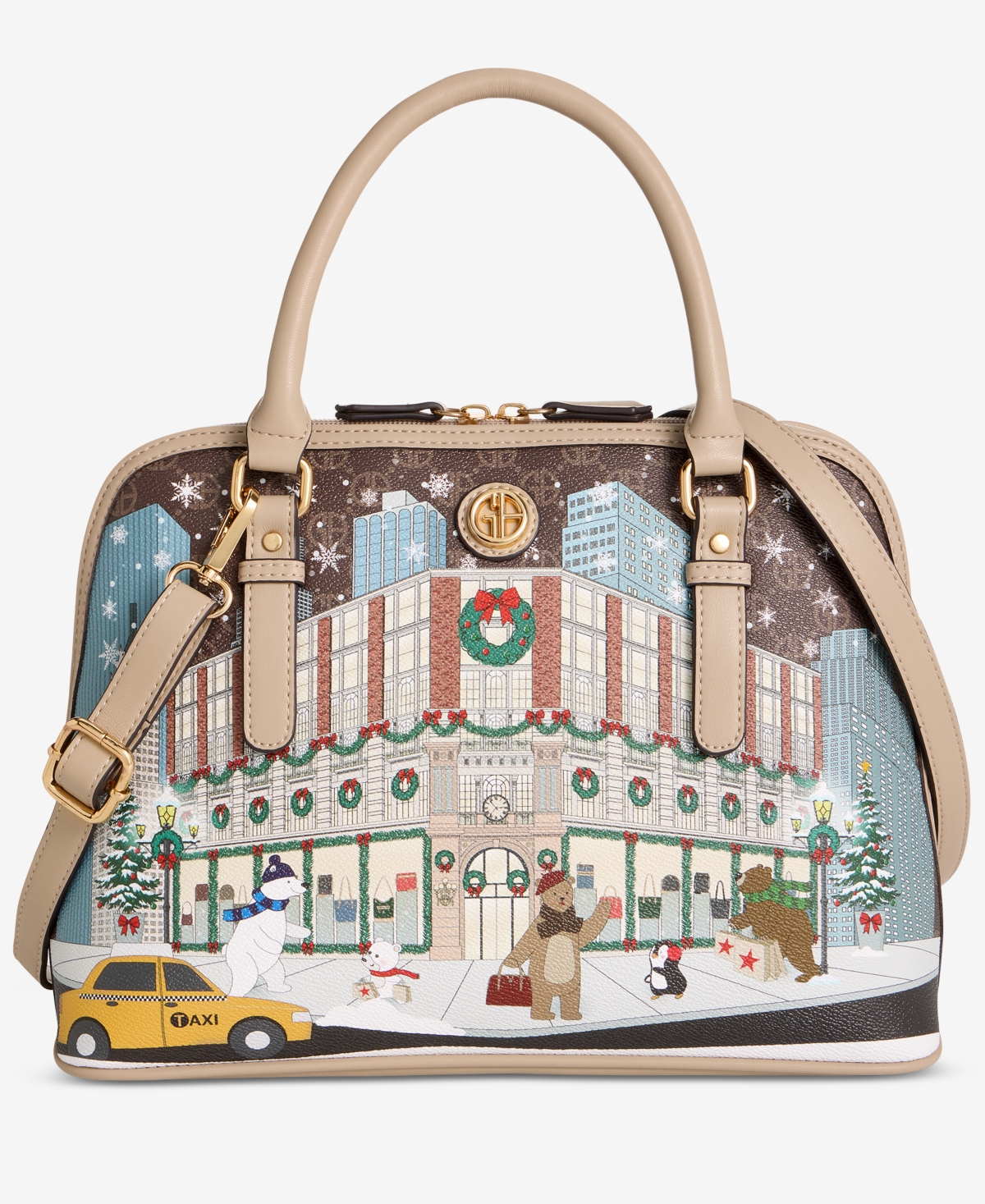 Giani Bernini Bears Dome Satchel Bag, Macy's Exclusive