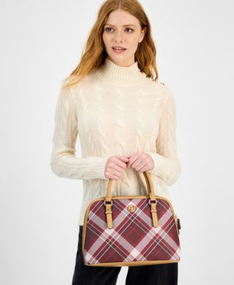 Plaid Dome Satchel Bag, Macy's Exclusive