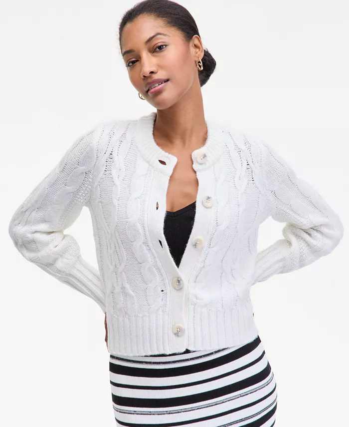 Women's Chunky Cable-Knit Cardigan
