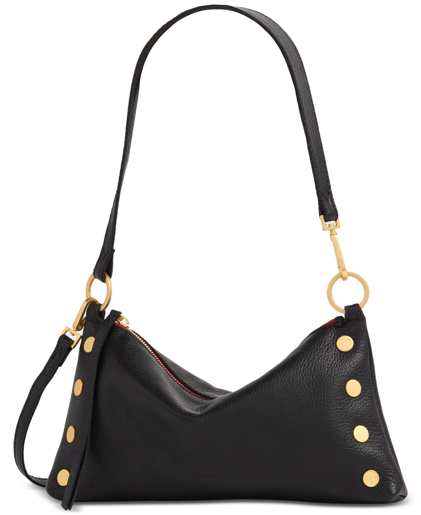 Женская сумка Hammitt Kyle Pebbled Leather Small Crossbody Handbag, цвет: Чёрный / Золотой — фото 1