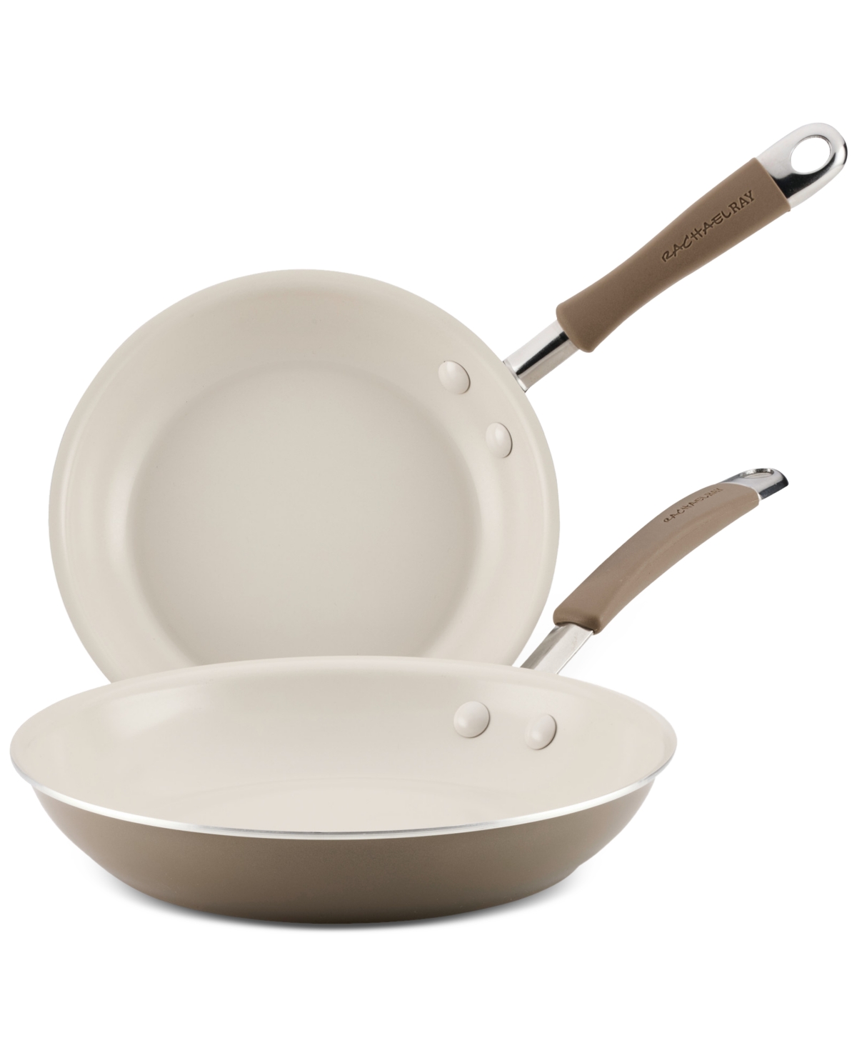 Rachael Ray Cucina Ceramic Nonstick 2-pc. Skillet Set In Brown