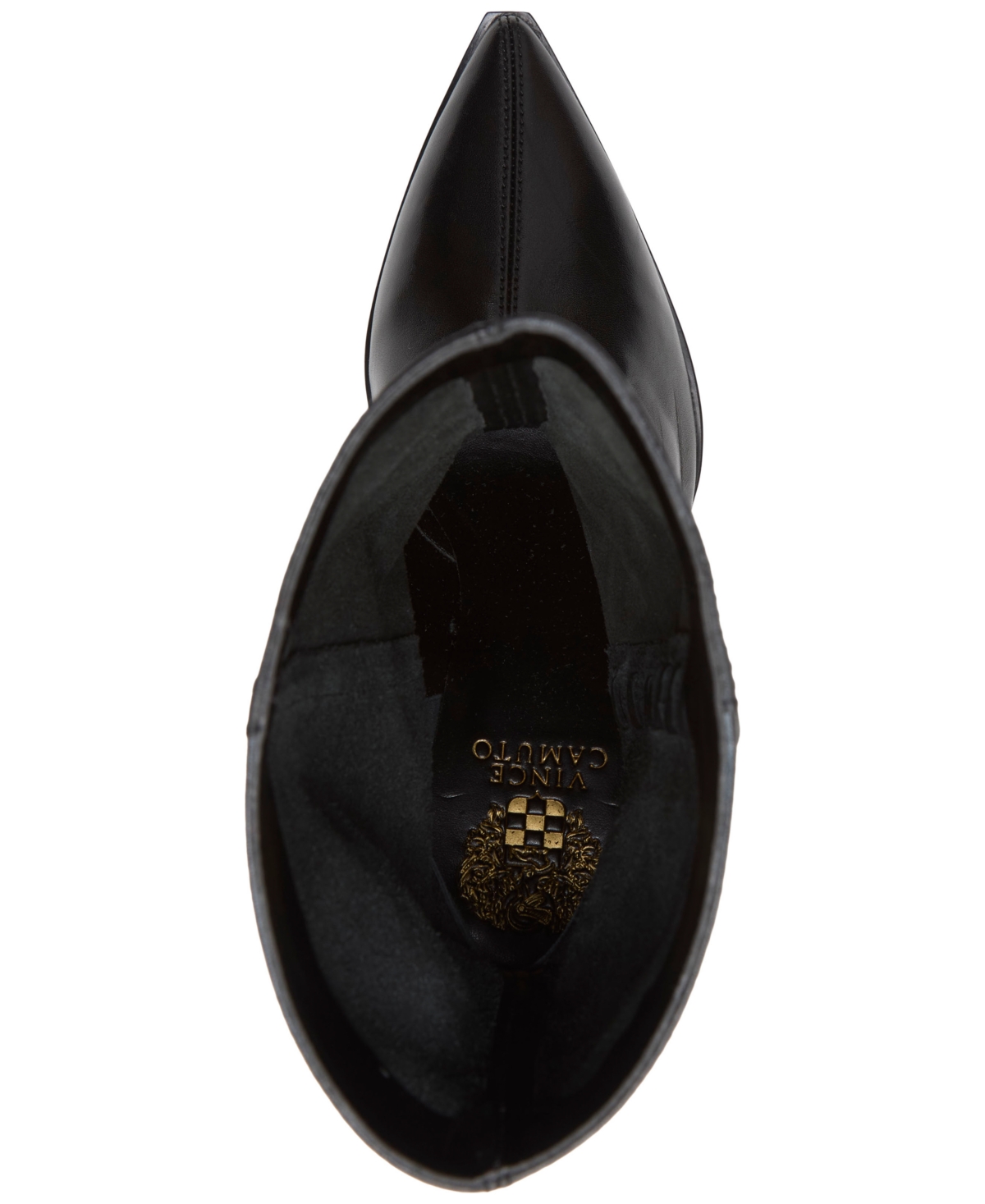 Vince Camuto Lorrys Whipstitch Block Heel Boot In Black