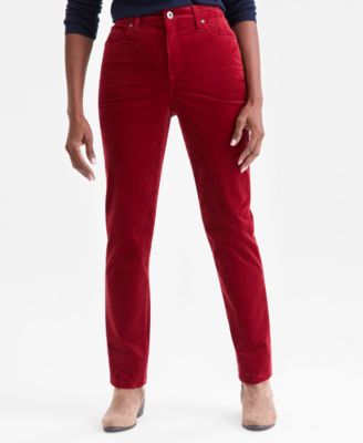 Women's High-Rise Straight-Leg Corduroy Jeans, Created for Macy's 